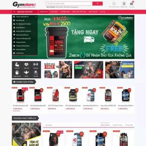 Mẫu Website Bán Thực Phẩm Phòng Gym – Thực Phẩm Thể Hình – Shop Online – Cài Đặt Sẵn